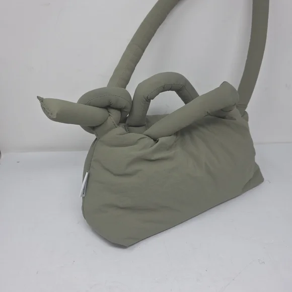 Knot-Accent Olive Green Women’s Shoulder Bag - Picture 5 of 16